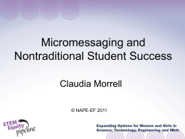 Micromessages - MnSCU CTE - Career Technical Education