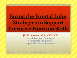 Executive Function - Jill Kuzma`s SLP Social & Emotional Skill