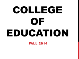 College of education
