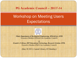 PG Academic Council - Central Library IIT Bombay