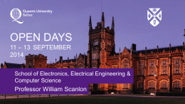 Professor William Scanlon, School of Electronics, Electrical