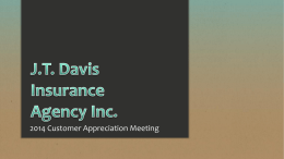 2014 Meeting - JT Davis Insurance