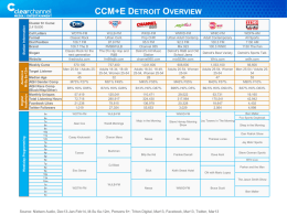 CCM+E Detroit Overview