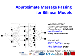 Approximate Message Passing for Bilinear Models - lions