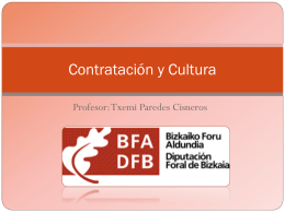 Presentaciones del Curso de Cultura y Contratacion
