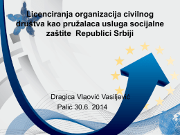 1.1. Licenciranje organizacija-Srbija i 1.2. Struktura elaborata o
