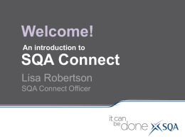 SQA Connect - Lisa L Robertson