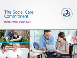 The Social Care Commitment - quality people
