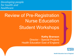Pre-Reg Review Student Workshops