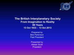 A History of the British Interplanetary Society - and the UK