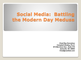 Social Media: Battling the Modern Day Medusa