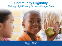Community Eligibility - Food Research & Action Center