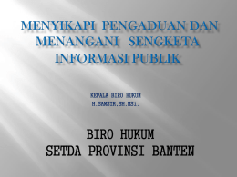 - Biro Humas Protokol Provinsi Banten