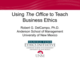 Using *The Office* to teach Business Ethics
