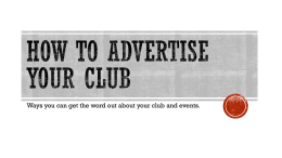 How to Advertise Your Club Events
