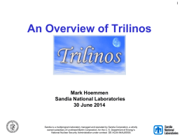 Trilinos Tutorial Slides PPTX