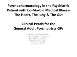 - Integration of Psychiatry into Primary Health Care