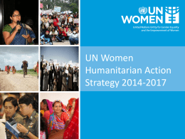 UN Women in Humanitarian Action