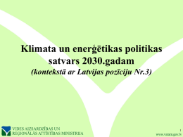 Klimata un enerģētikas politikas satvars 2030.gadam