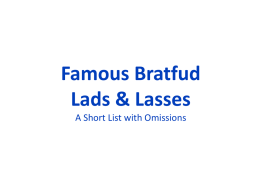 Famous Bratfud Lads and Lasses