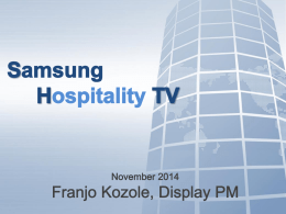 Samsung Hospitality TV