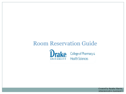 Room Reservation Guide
