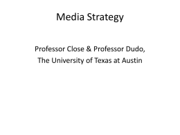 Media Strategy Lecture