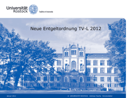 Neue Entgeltordnung TV-L 2012 (Präsentation)