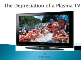 The Depreciation of a plasma tv