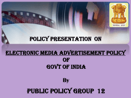 Electronic Media Advertisement Policy