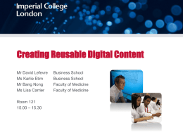 Creating Reusable Digital Content - Workspace