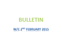 Bulletin 2nd February - eBrock