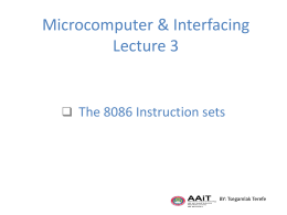 Microcomputer & Interfacing L3 - Electrical and Computer Engineering