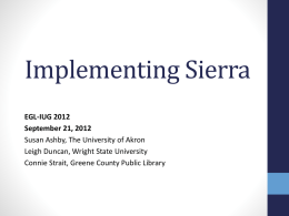 Implementing Sierra
