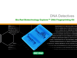 DNA Detectives — Who Done It? - Bio-Rad