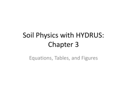 Soil Physics with HYDRUS: Chapter 3 - PC