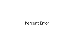Percent Error