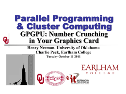GPGPU - Oklahoma Supercomputing Symposium 2011