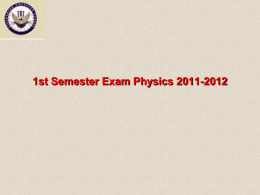 1st SemesterExam Physics