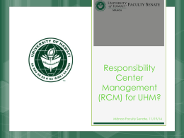 (RCM) Model - University of Hawaii