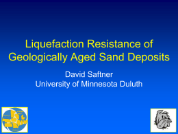 David Saftner "Liquefcation Aged Sand Deposits"