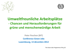 Globale Studie: Qualifikationen für Grüne Arbeitsplätze