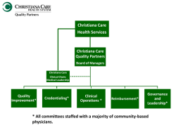 This diagram - Christiana Care Health System