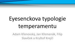 Eyesenckova typologie temperamentu ZSV
