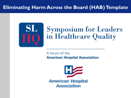 Eliminating Harm Across the Board (HAB) Template