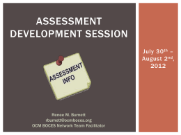 Assessment Development Session 2