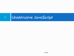 Unobtrusive JavaScript - Web Programming Step by Step