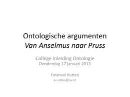 Van Anselmus naar Pruss - Filosofische bijdragen Emanuel Rutten