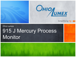 915 J Mercury Process Monitor