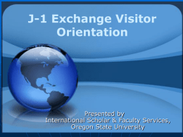 Basic Information F-1/J-1 Visa Status